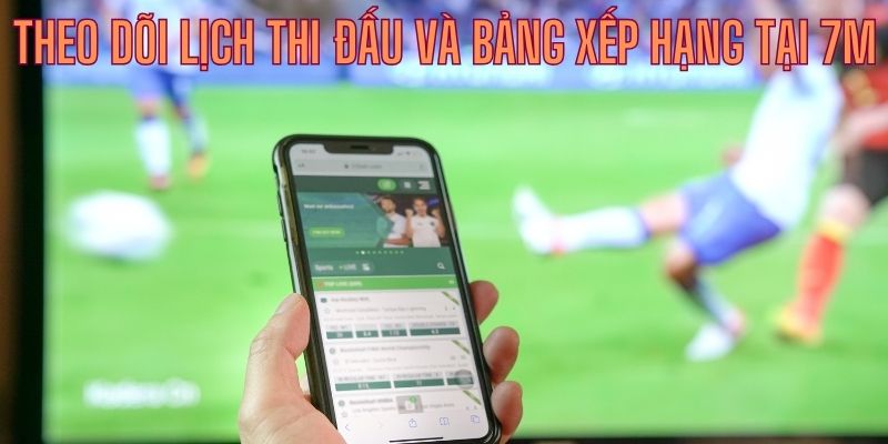 Khách hàng có thể theo dõi lịch thi đấu và bảng xếp hạng tại 7M